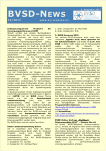 BVSD Landesversammlung Berlin - Auszug aus dem Newsletter Dr. Johannes Kowalski - 05.12.2017